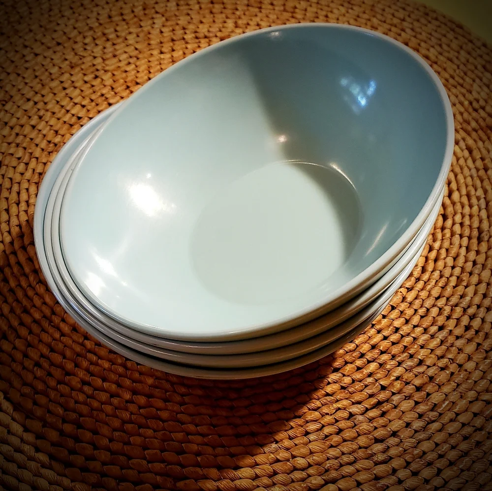 STETSON Melmac Vintage MCM Robin Egg Blue Berry Bowls - Set of 4 - Picture 1 of 7